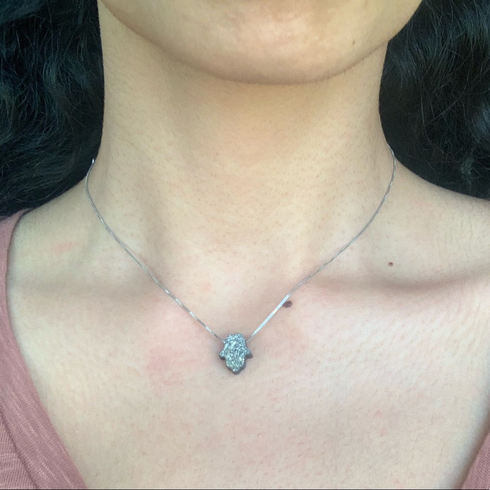Hamsa necklace- sterling silver